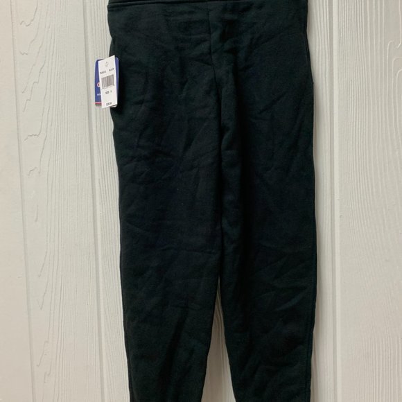 Champion SZ Small (7/8) Black Fleece Jogger Sweatpants Big Girls Pockets - Picture 3 of 4